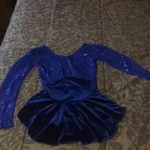 Blue figure skating dress